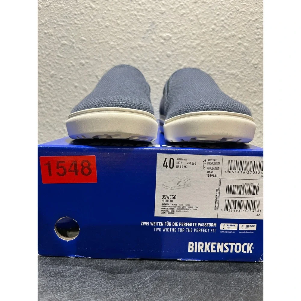 Birkenstock Oswego Textile Suede Midnight EU 40 US L9 M7 Mens Womens